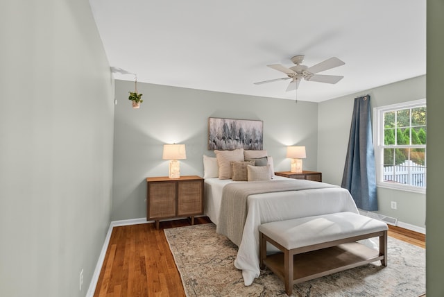 4368 Airendel Ct, Columbus, OH 43220 - bedroom featuring wood finished floors and a ceiling fan