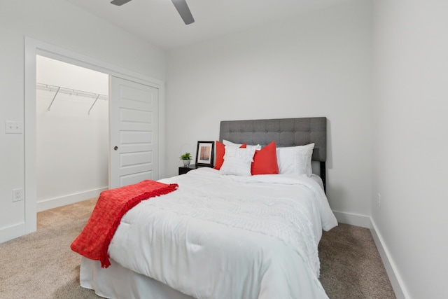 875 Bellows Ave, Columbus, OH 43223 - bedroom featuring carpet floors, a closet, and ceiling fan
