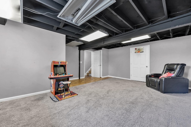 1293 Gresham Rd, Columbus, OH 43204 - finished below grade area with carpet floors and stairs