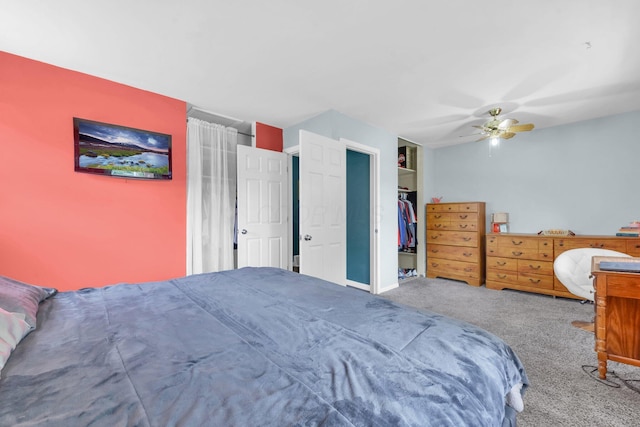 1293 Gresham Rd, Columbus, OH 43204 - carpeted bedroom featuring a ceiling fan and a spacious closet