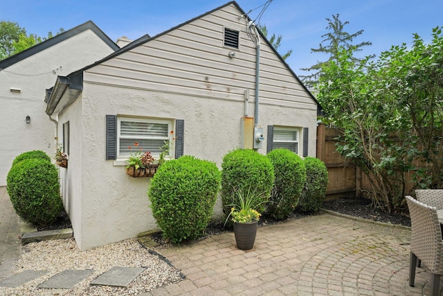 1317 Broadview Ave, Columbus, OH 43212 - view of home's exterior featuring stucco siding and a patio area
