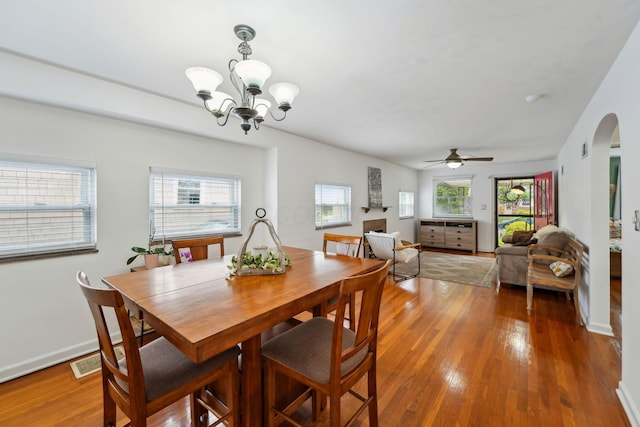 1317 Broadview Ave, Columbus, OH 43212 - dining space with plenty of natural light, wood finished floors, and a chandelier