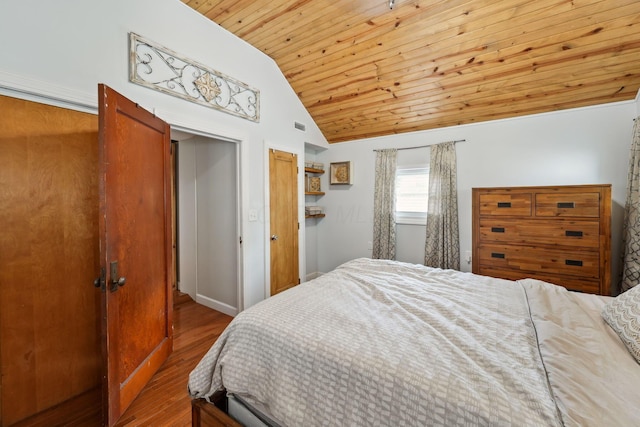 1317 Broadview Ave, Columbus, OH 43212 - bedroom featuring lofted ceiling, wood ceiling, and wood finished floors