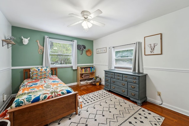 1317 Broadview Ave, Columbus, OH 43212 - bedroom featuring wood finished floors and a ceiling fan