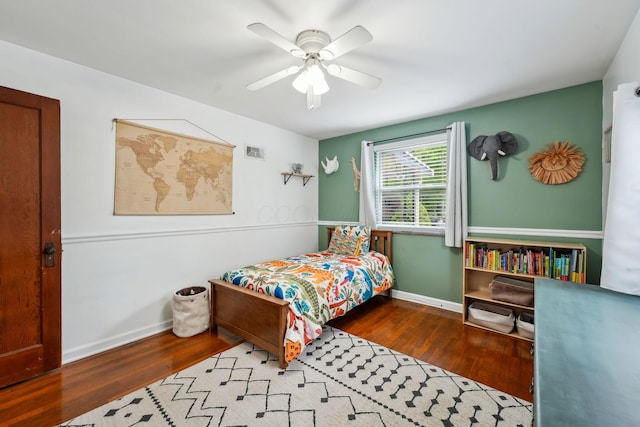1317 Broadview Ave, Columbus, OH 43212 - bedroom featuring wood finished floors and ceiling fan