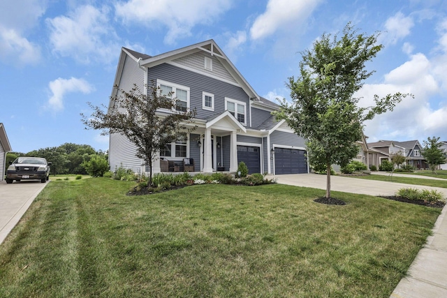 7250 Konold Ct, Canal Winchester, OH 43110 - view of front of property with driveway, a front yard, and covered porch