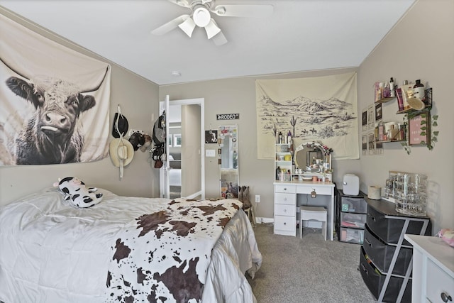 7250 Konold Ct, Canal Winchester, OH 43110 - bedroom with carpet and a ceiling fan