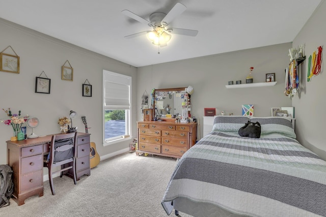 7250 Konold Ct, Canal Winchester, OH 43110 - bedroom with light colored carpet and ceiling fan