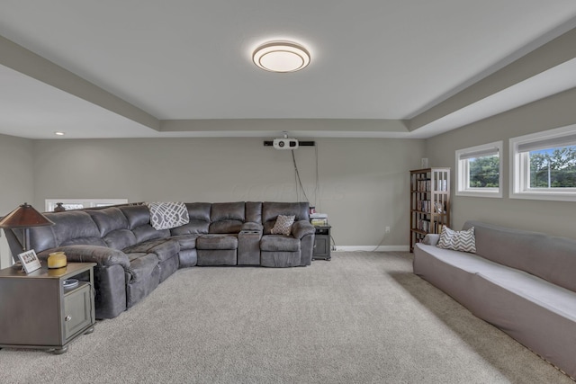 7250 Konold Ct, Canal Winchester, OH 43110 - living area with light colored carpet and a raised ceiling