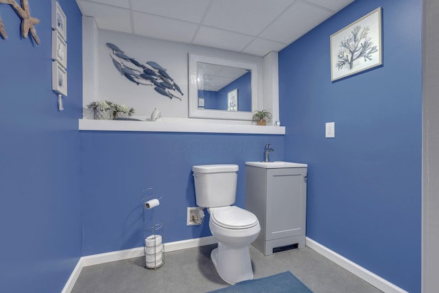 7250 Konold Ct, Canal Winchester, OH 43110 - bathroom with a paneled ceiling and vanity