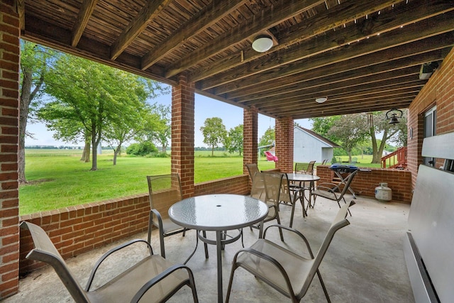 1178 London Rd, West Jefferson, OH 43162 - view of patio / terrace featuring outdoor dining area