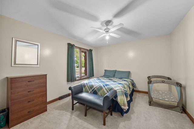 1178 London Rd, West Jefferson, OH 43162 - bedroom with carpet floors and ceiling fan