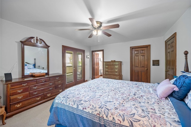 1178 London Rd, West Jefferson, OH 43162 - carpeted bedroom with access to exterior and a ceiling fan