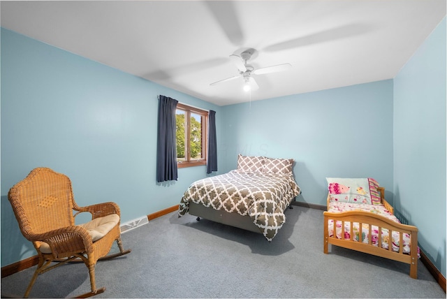 1178 London Rd, West Jefferson, OH 43162 - carpeted bedroom with baseboards and ceiling fan