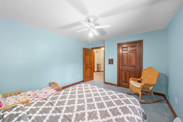 1178 London Rd, West Jefferson, OH 43162 - bedroom with carpet floors and ceiling fan