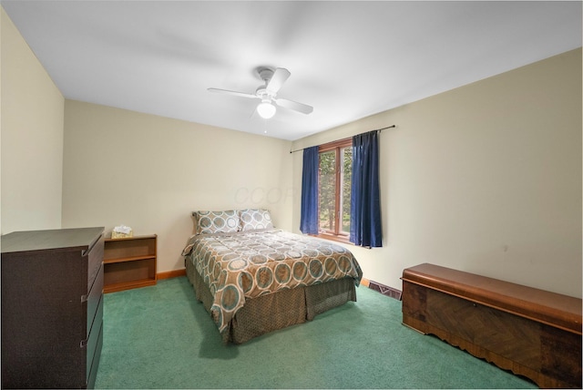 1178 London Rd, West Jefferson, OH 43162 - carpeted bedroom with baseboards and ceiling fan
