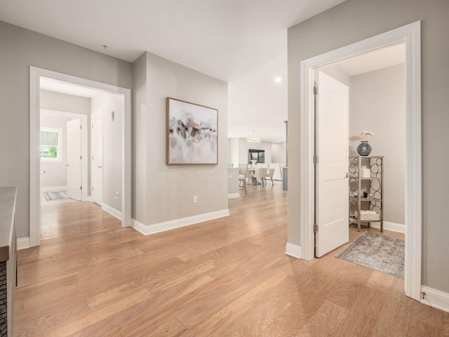 5285 Highpointe Lakes Dr Unit 201, Westerville, OH 43081 - corridor with light wood-type flooring and baseboards