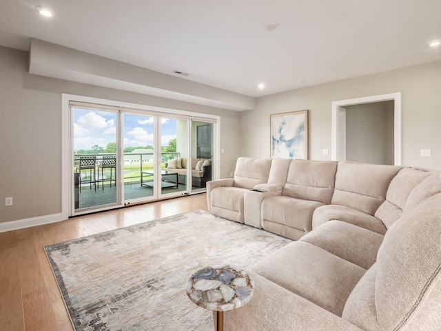 5285 Highpointe Lakes Dr Unit 201, Westerville, OH 43081 - living area featuring wood finished floors and recessed lighting