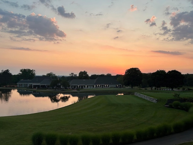 5285 Highpointe Lakes Dr Unit 201, Westerville, OH 43081 - view of property's community featuring a water view, a lawn, and golf course view