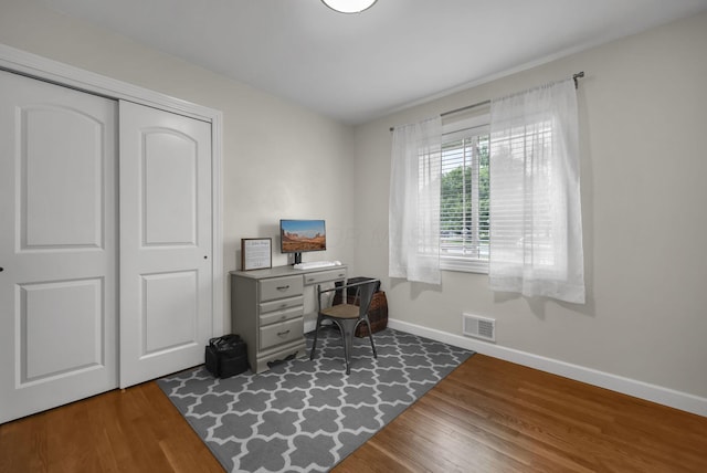 2579 Wickliffe Rd, Columbus, OH 43221 - home office featuring baseboards and wood finished floors