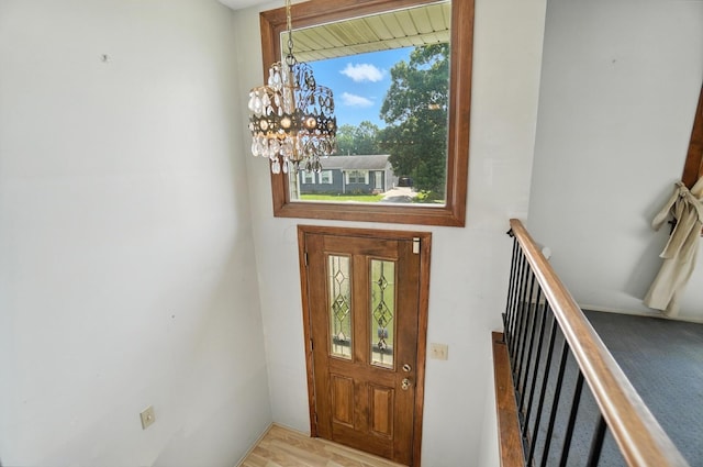 4143 Jonquil St, Columbus, OH 43224 - entrance foyer with a chandelier