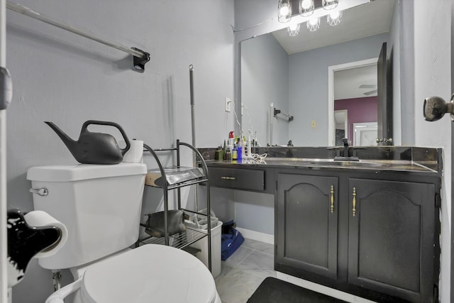 5276 Marci Way, Columbus, OH 43228 - bathroom featuring vanity and marble look tile flooring