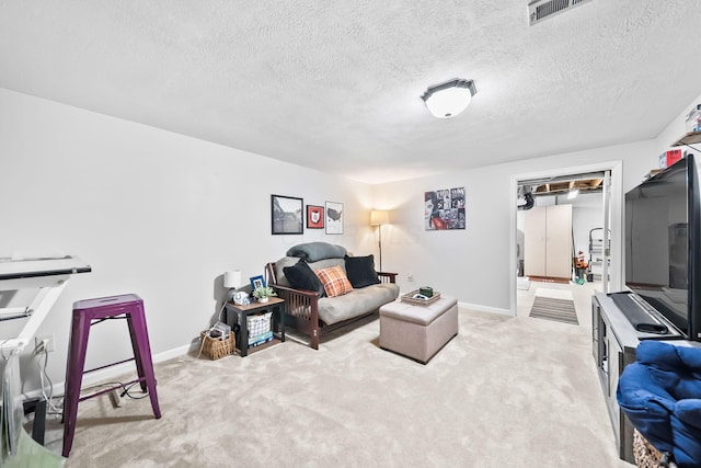 8194 Baltimore Ave Unit 6E, Westerville, OH 43081 - living area with light carpet and a textured ceiling