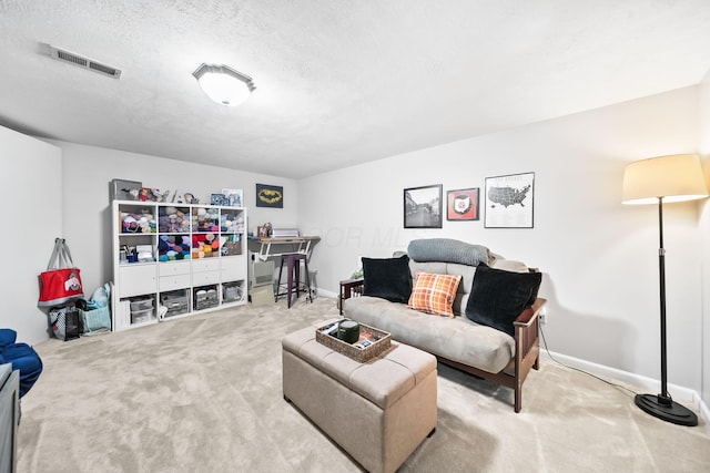 8194 Baltimore Ave Unit 6E, Westerville, OH 43081 - living area featuring carpet and a textured ceiling