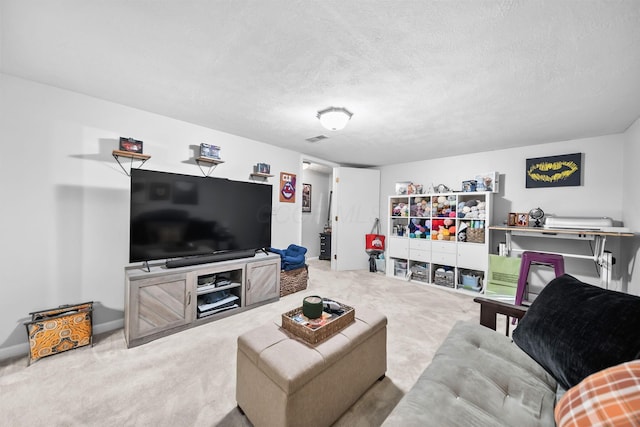 8194 Baltimore Ave Unit 6E, Westerville, OH 43081 - living area featuring carpet and a textured ceiling