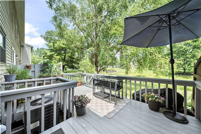 8194 Baltimore Ave Unit 6E, Westerville, OH 43081 - wooden deck featuring grilling area