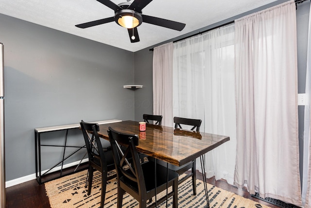 711 Cherry Hollow Rd Unit A, Columbus, OH 43228 - dining area featuring ceiling fan and wood finished floors