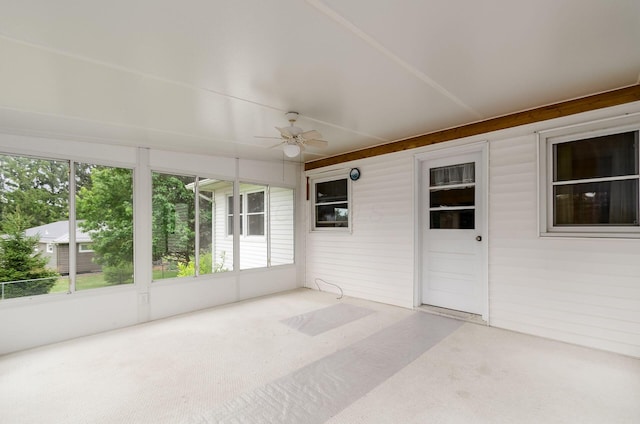 5930 Coonpath Rd NW, Carroll, OH 43112 - unfurnished sunroom with ceiling fan and healthy amount of natural light
