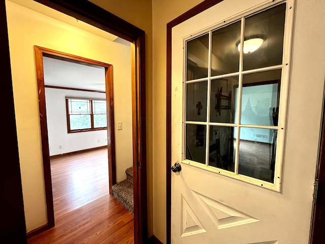 268 Clayburne Blvd, Chillicothe, OH 45601 - corridor featuring wood finished floors and stairs
