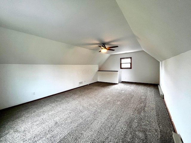 268 Clayburne Blvd, Chillicothe, OH 45601 - bonus room featuring carpet flooring, vaulted ceiling, and ceiling fan
