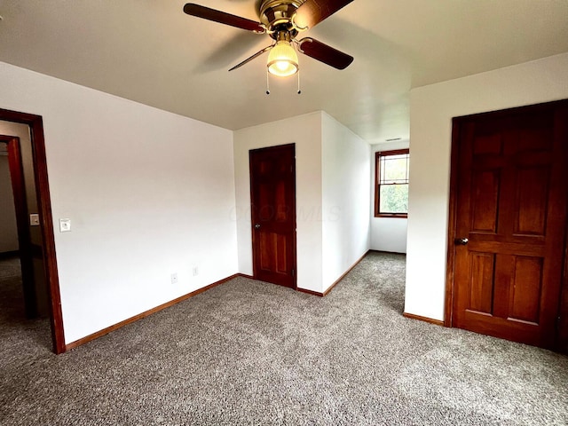 268 Clayburne Blvd, Chillicothe, OH 45601 - carpeted empty room with baseboards and a ceiling fan