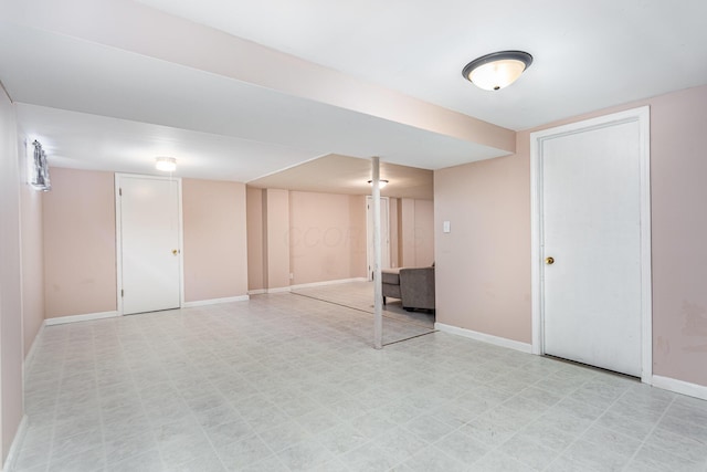 2115 Case Rd, Columbus, OH 43224 - finished below grade area featuring baseboards and light floors
