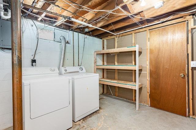 2115 Case Rd, Columbus, OH 43224 - laundry area featuring washer and clothes dryer and electric panel