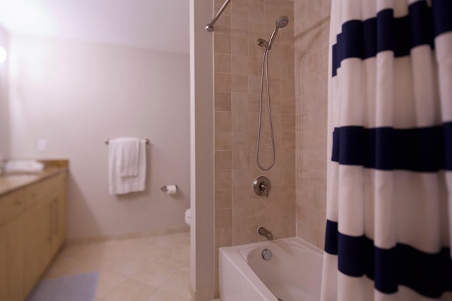 100 E Gay St Unit 804, Columbus, OH 43215 - full bathroom with shower / bath combo, tile patterned floors, and vanity