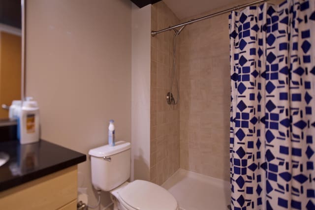 100 E Gay St Unit 804, Columbus, OH 43215 - bathroom with tiled shower and vanity