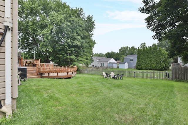 3808 Peak Ridge Dr, Columbus, OH 43230 - fenced backyard featuring a wooden deck