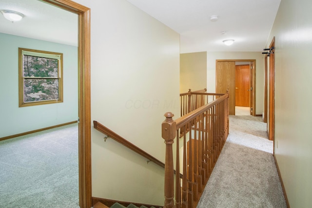 7740 Gale Rd SW, Hebron, OH 43025 - hall featuring an upstairs landing and carpet flooring