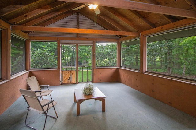 7740 Gale Rd SW, Hebron, OH 43025 - unfurnished sunroom featuring vaulted ceiling