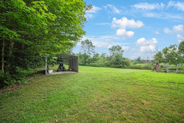 7740 Gale Rd SW, Hebron, OH 43025 - view of grassy yard featuring a detached carport