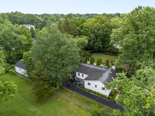 2560 Zollinger Rd, Columbus, OH 43221 - aerial view of property and surrounding area featuring a heavily wooded area