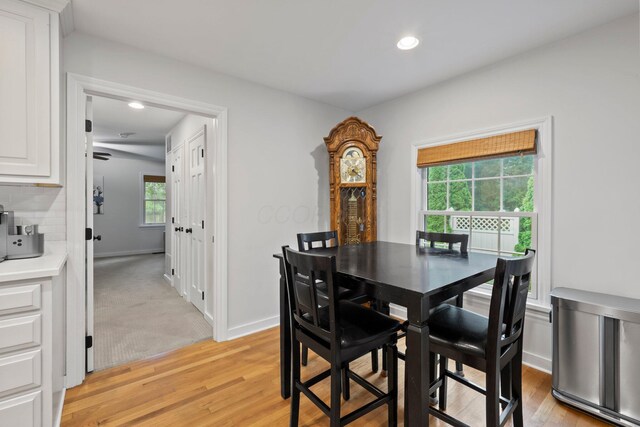 2560 Zollinger Rd, Columbus, OH 43221 - dining space featuring recessed lighting and light wood finished floors