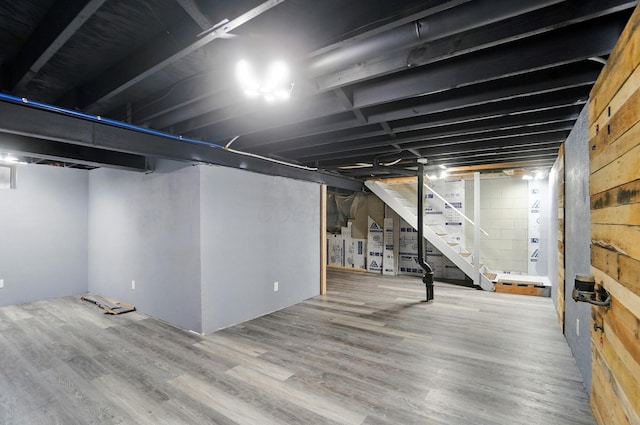2605 Bella Via Ave, Columbus, OH 43231 - finished basement with stairs and wood finished floors