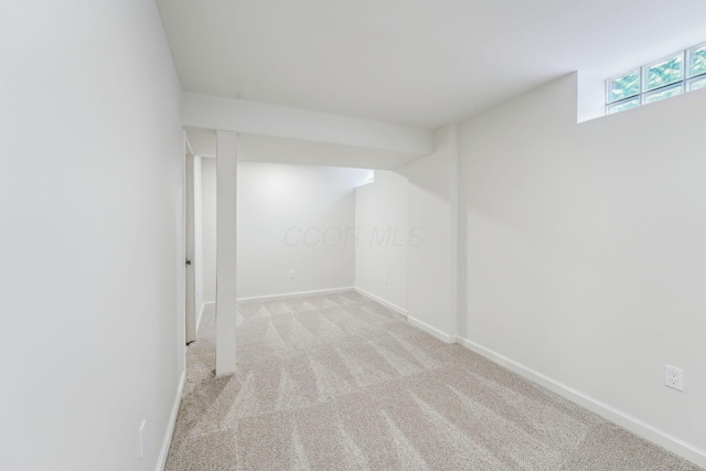 527 N Columbia Ave, Bexley, OH 43209 - basement with light colored carpet and baseboards