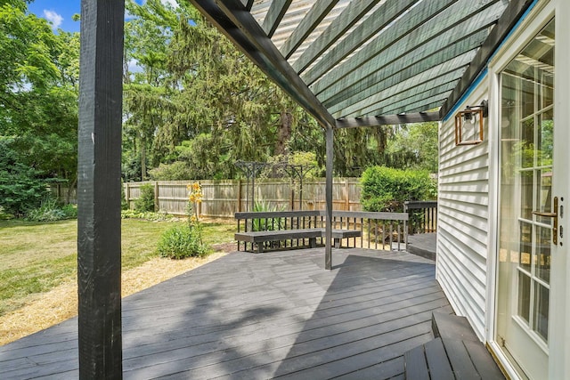 527 N Columbia Ave, Bexley, OH 43209 - wooden terrace featuring a fenced backyard and view of scattered trees