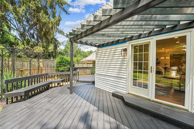 527 N Columbia Ave, Bexley, OH 43209 - wooden terrace featuring a pergola