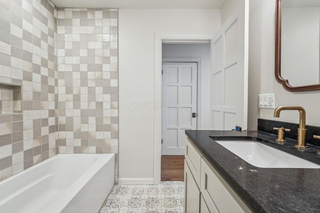 527 N Columbia Ave, Bexley, OH 43209 - full bath with tile patterned floors and vanity